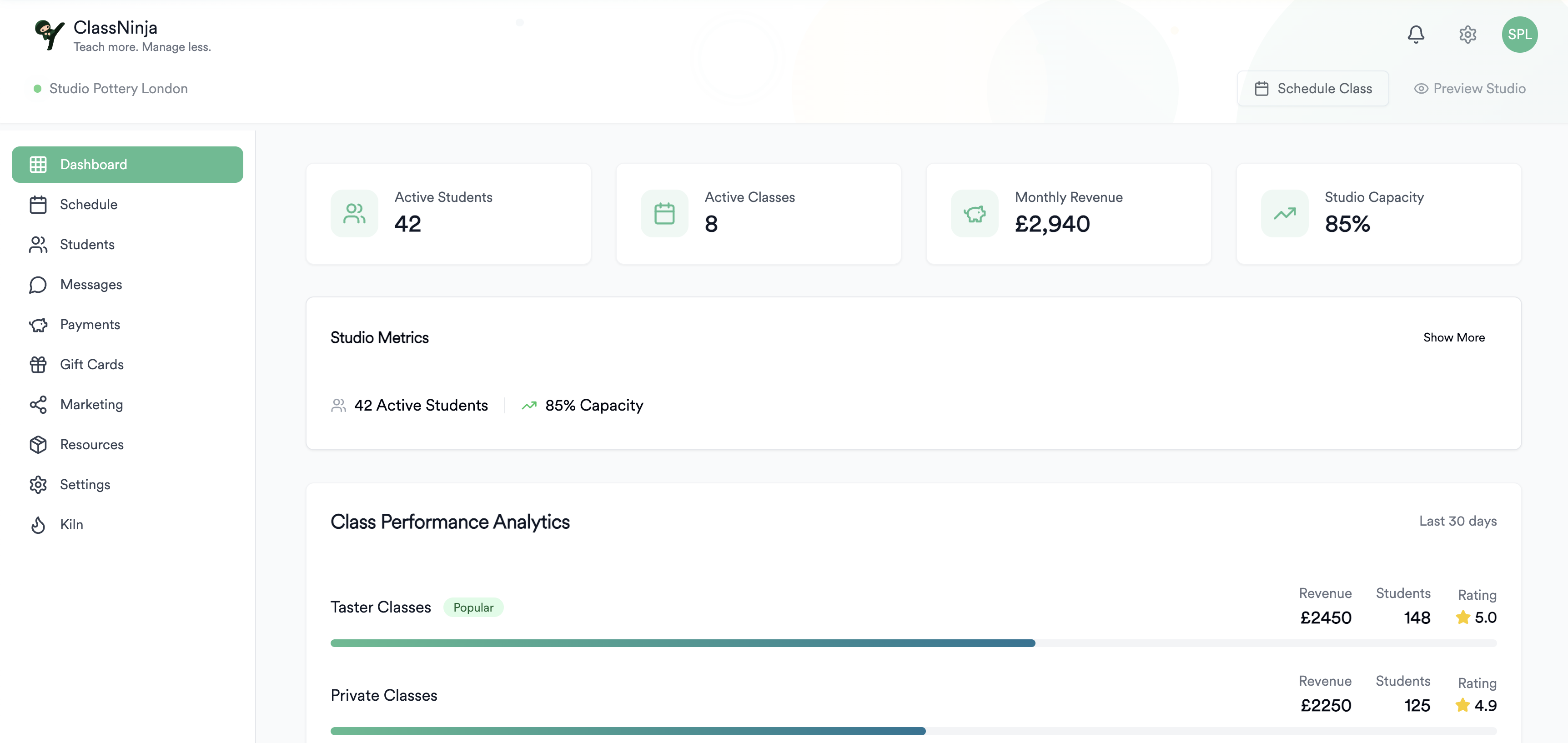 Instructor Portal Dashboard